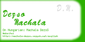 dezso machala business card